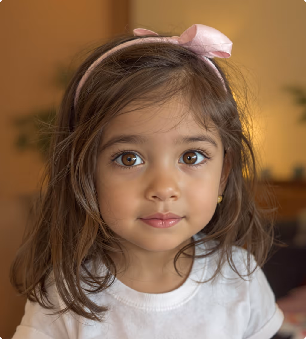 Example of AI-generated baby portrait